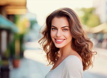 Young woman with confident smile