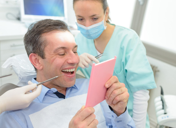 Patient in York smiling after CEREC same-day crown