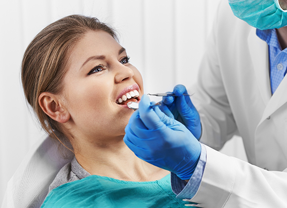 Patient seeing a cosmetic dentist in York
