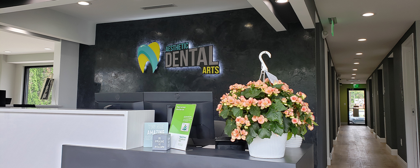Front desk at Aesthetic Dental Arts in York